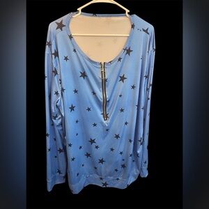 Boutique Long Sleeve Star Top - Size 4x NWOT